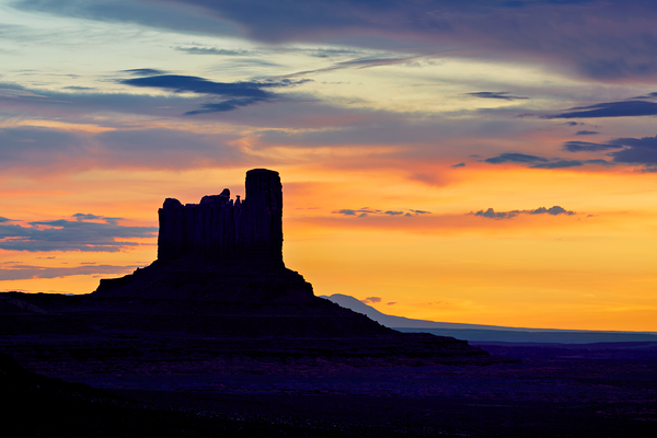 Sunset over monument valley in national park usa Print