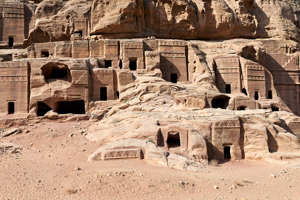 Exploring the royal tombs at Petra in Jordan Print