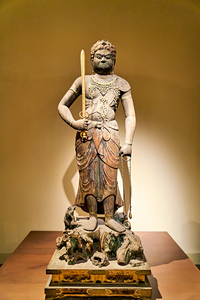 Statue of a warrior from Asia at the Metropolitan Museum of Art Print