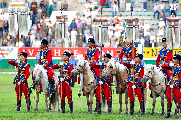Wrestling games at Naadam festival in Ulaanbaatar Mongolia by Marco Brivio