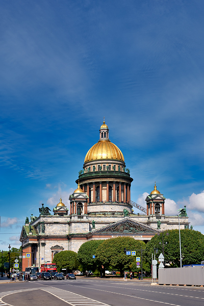 Visiting st. isaacs cathedral in saint petersburg russia Print