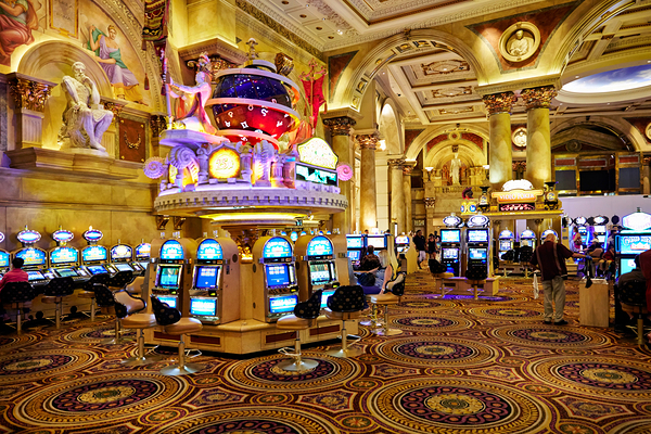 Exploring the slot machines at Caesars Palace in Las Vegas by Marco Brivio