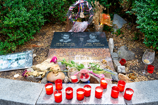 Memorial for Jan Palach and Jan Zajíc victims of communism. by Marco Brivio