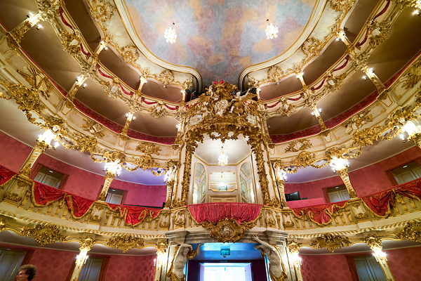 View of Cuvillies Theatre inside Residenz Palace in Munich Germa by Marco Brivio