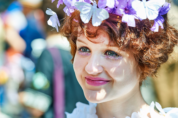Easter parade in Manhattan with people celebrating and enjoying  Print