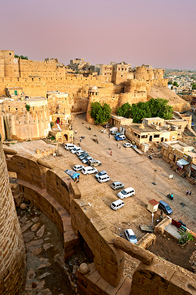 Walls of Jaisalmer at sunset in Rajasthan India capture the town Digital Download