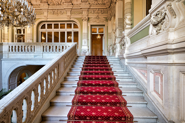 Stairs to upper levels of Yusupov Palace St. Petersburg Print