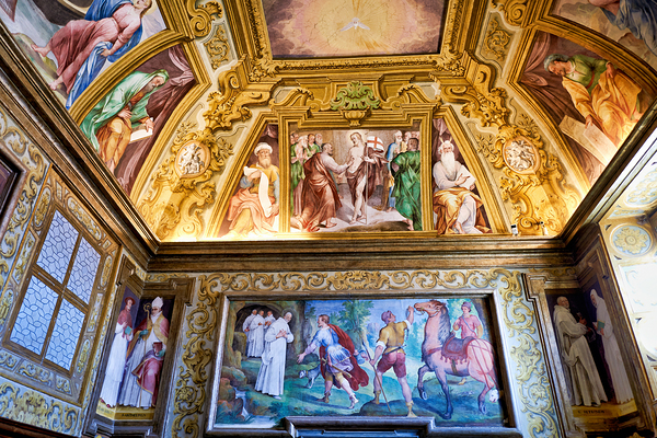 Art and history in Certosa di San Martino in Naples Italy Print