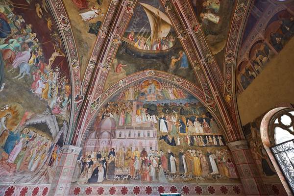 Painting on walls of Santa Maria Novella church in Florence Tusc Print
