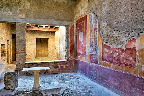 Exploring ancient Pompeii in Naples Campania Italy Print