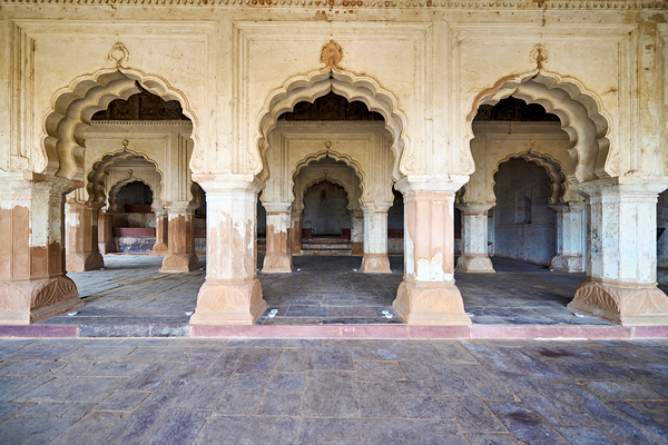 Exploring the fort complex in orchha madhya pradesh india Print