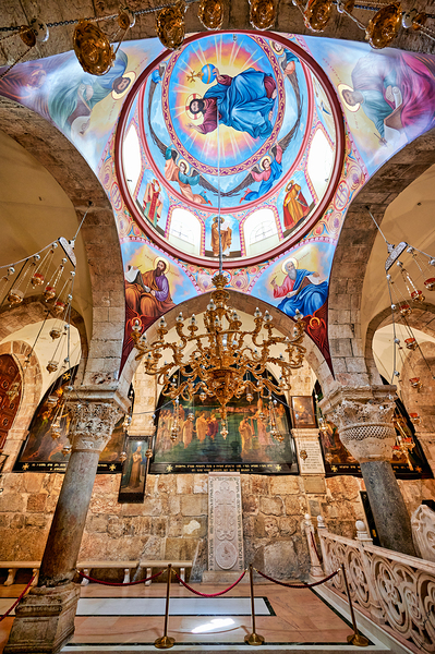 Church of the Holy Sepulchre inside view in Jerusalem Israel Print