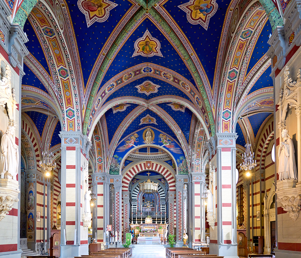 Basilica Santa Margherita interior in Cortona Italy Digital Download