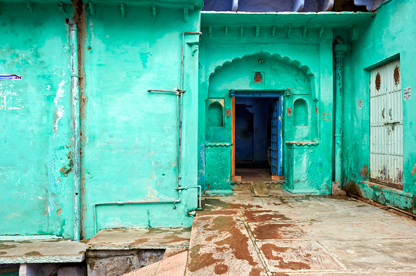 Decorated painted house in Bundi Rajasthan by Marco Brivio