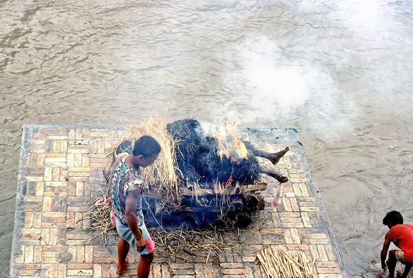 Cremation ceremony in Pashupatinath Kathmandu Nepal by Marco Brivio