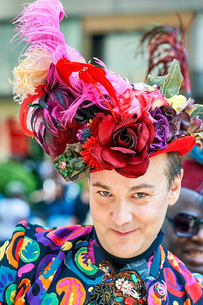Festive celebration in Manhattan during Easter Sunday parade Print