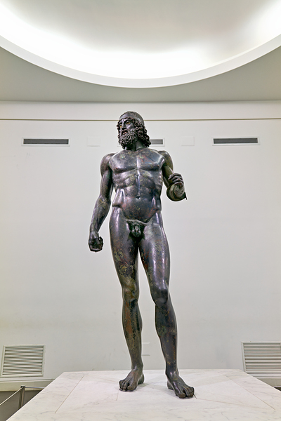 Riace bronzes in national museum of magna grecia at reggio calab Print