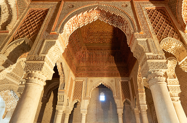 Exploring Saadian tombs in Marrakesh Morocco Print