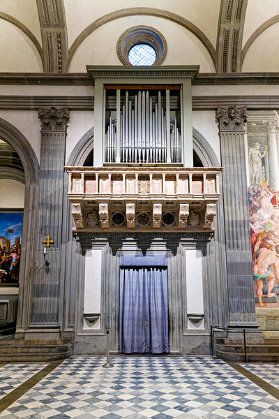 Pipe organ in Basilica of San Lorenzo in Florence Tuscany Print