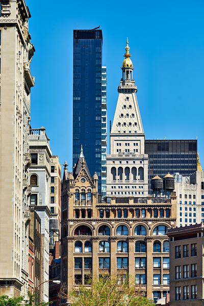 Different architecture seen in Manhattan New York City on a cle by Marco Brivio