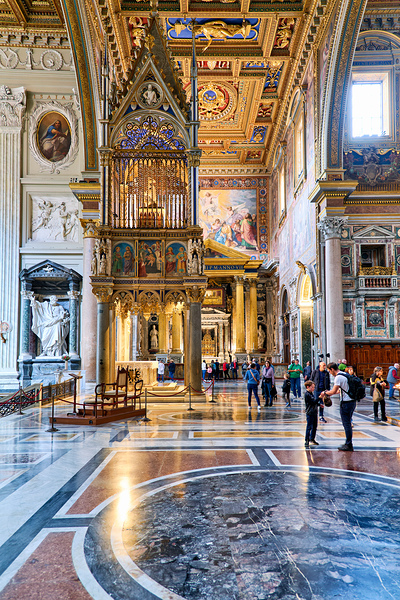Exploring the archbasilica cathedral in rome Print