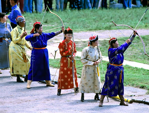 Archery competition at Naadam festival in Ulaanbaatar by Marco Brivio