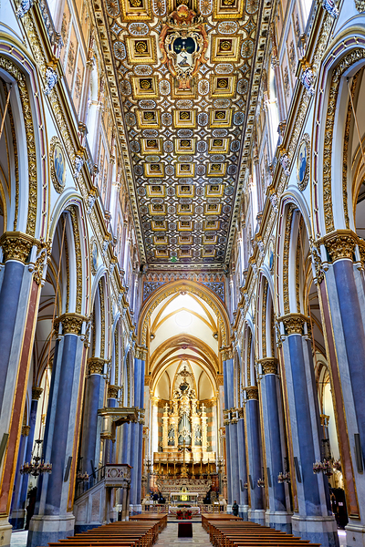 Gothic church interior of San Domenico Maggiore in Naples Campan Digital Download
