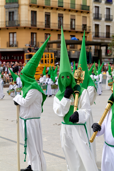 Zaragoza. Saragossa. Aragon. Spain.  Processions of the Easter Holy Week Print