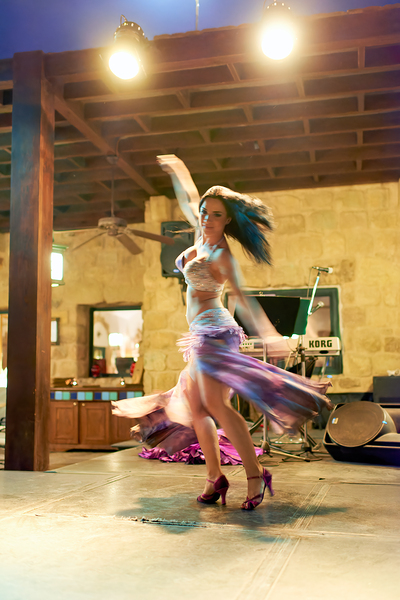 Belly dance performance in Jordan with dancers and music Print