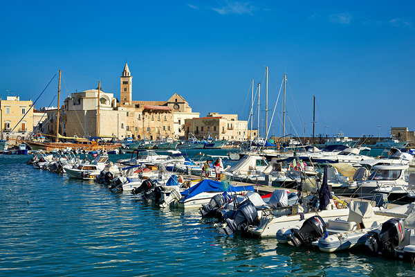 Apulia Puglia Italy. Trani. The seaport Print