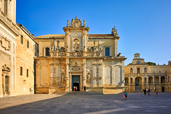 Apulia Puglia Salento Italy. Lecce. Cathedral Maria Santissima Assunta and Saint Orontius Print
