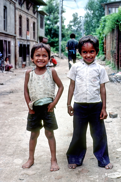 Nepal. Kathmandu. Two children Digital Download