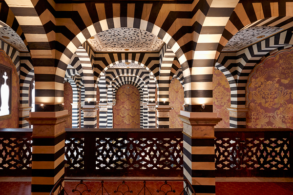 Bologna Italy. Rocchetta Mattei is a fortress located in the northern Apennines Print