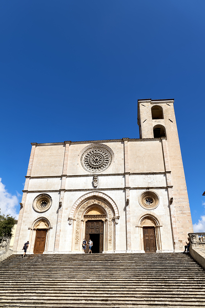 Todi Umbria Italy. Concattedrale della Santissima Annunziata. Cathedral. Piazza del Popolo Print