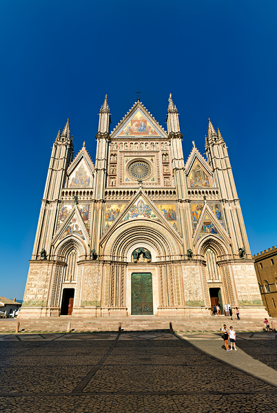 Orvieto Umbria Italy. The facade of the Cathedral Print