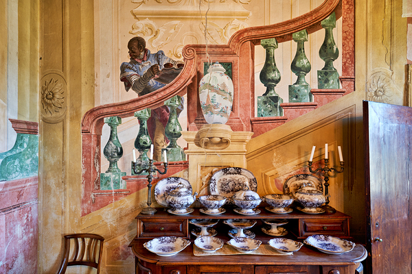 Vicenza Veneto Italy. The interiors of the Villa Valmarana ai Nani frescoed  by Giambattista and Giandomenico Tiepolo Print