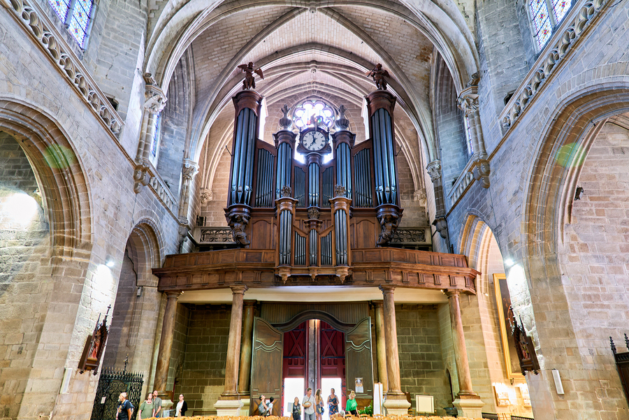 Saint Pierre Cathedral organ in Vannes Brittany France  Print