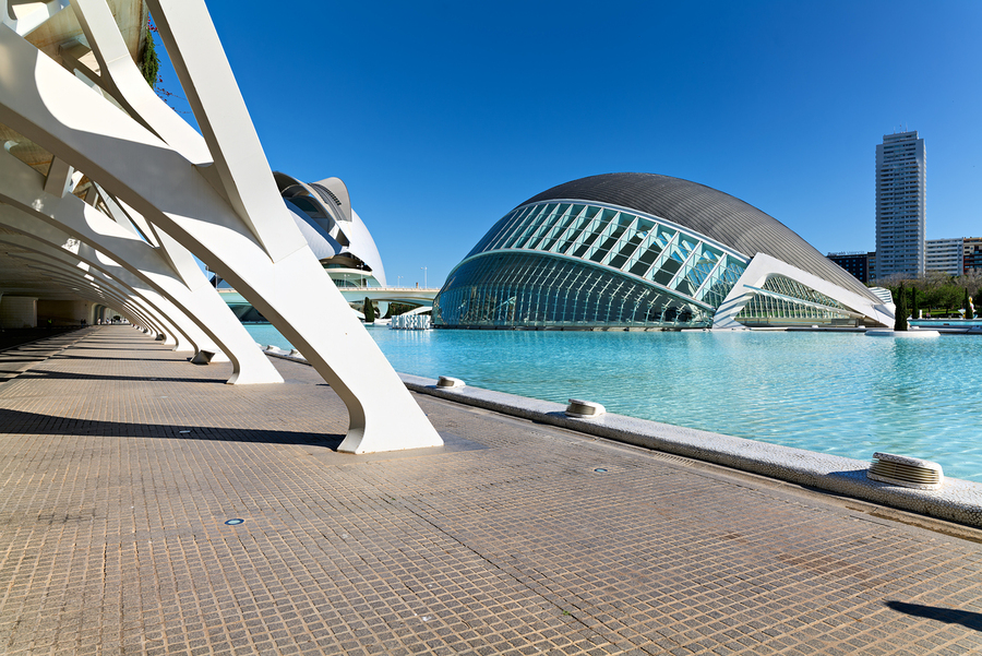 Visit to the city of arts and sciences in valencia spain  Print