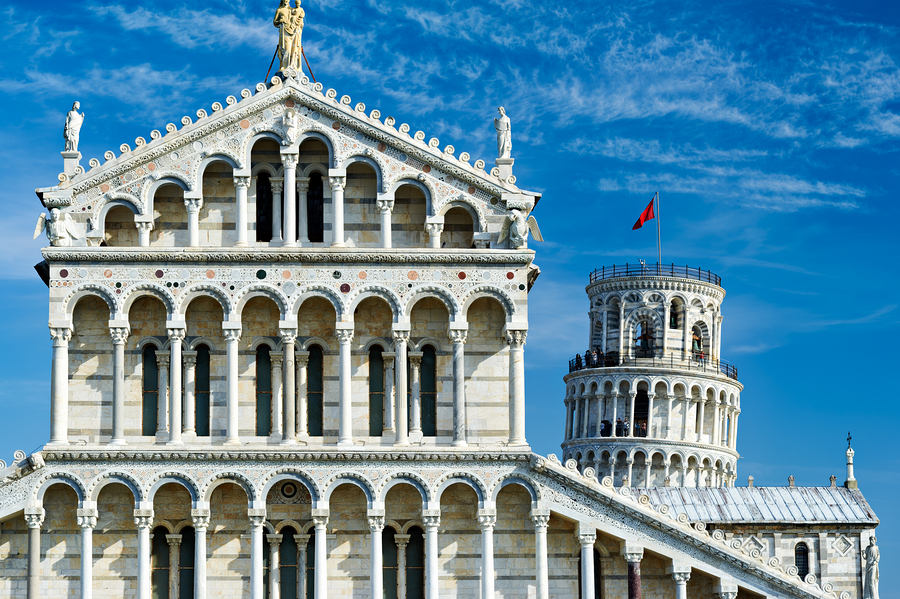 Pisa Cathedral and Leaning Tower in Piazza dei Miracoli  Print