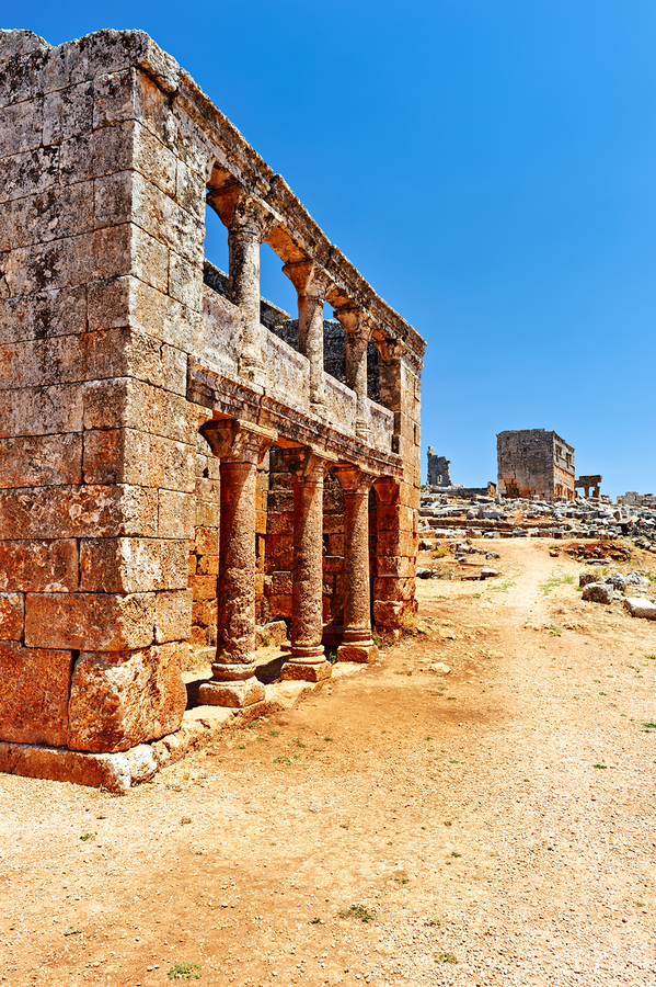 Discovering ancient ruins in Serjilla Syria  Print