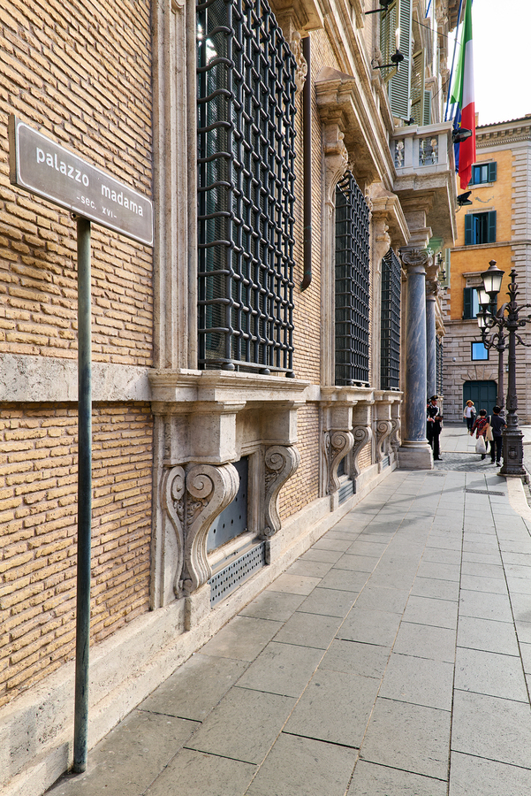 Palazzo Madama in Rome shows the seat of the Senate of Italy  Print