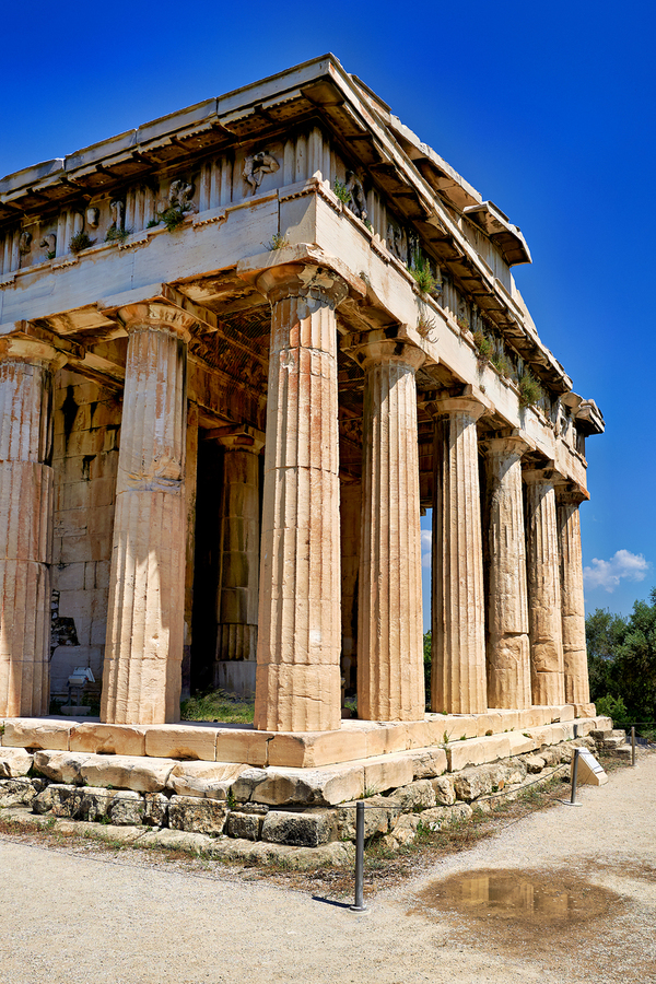 Visit to temple of hephaestus in ancient agora of athens greece  Print