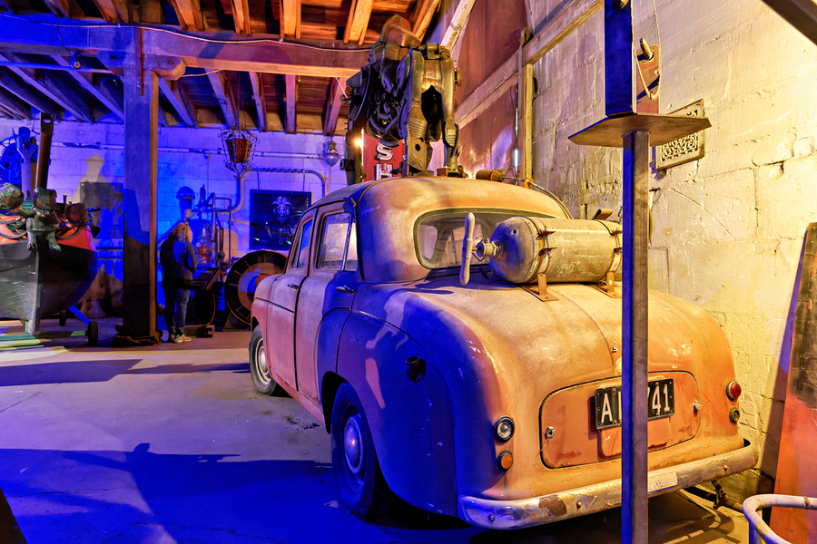 Visit to Steampunk HQ Art gallery in Oamaru New Zealand  Print