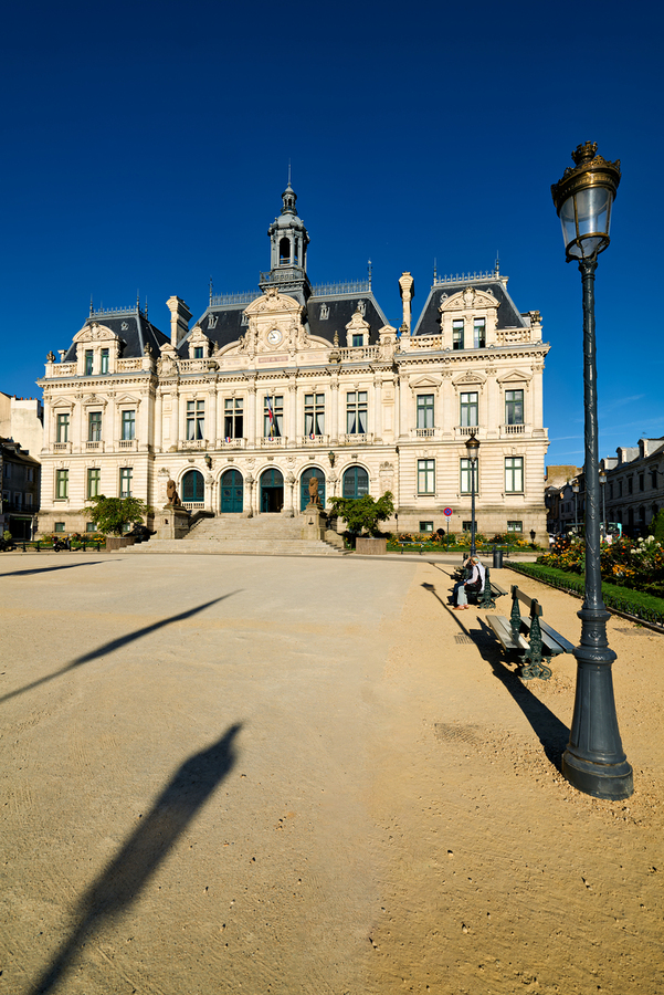 Vannes town hall stands in square on a sunny day in Brittany Fr  Imprimer