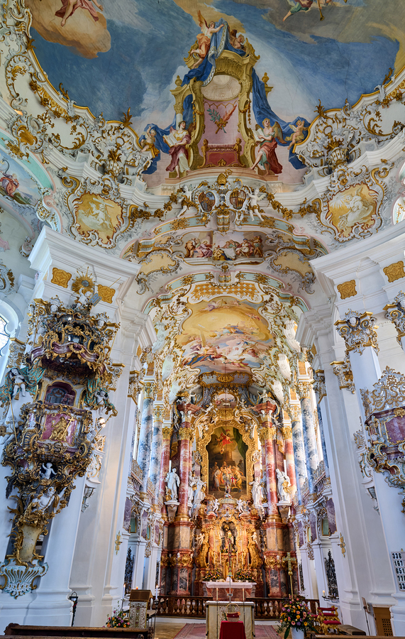 Visit Wieskirche along the Romantic Road in Bavaria Germany  Print