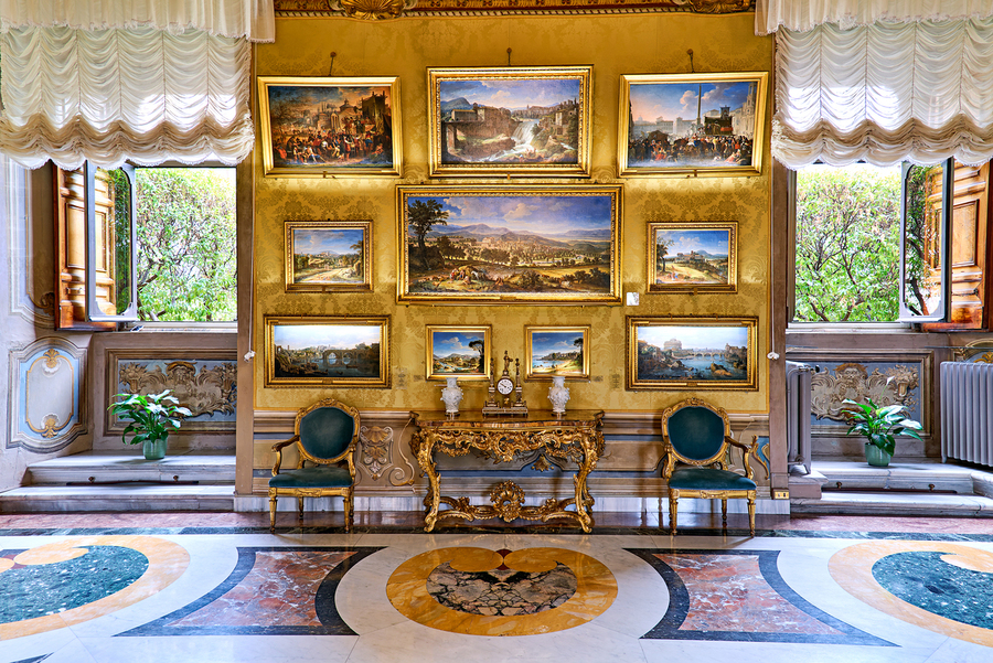 Exploring the art collection in palazzo colonna in rome italy  Print