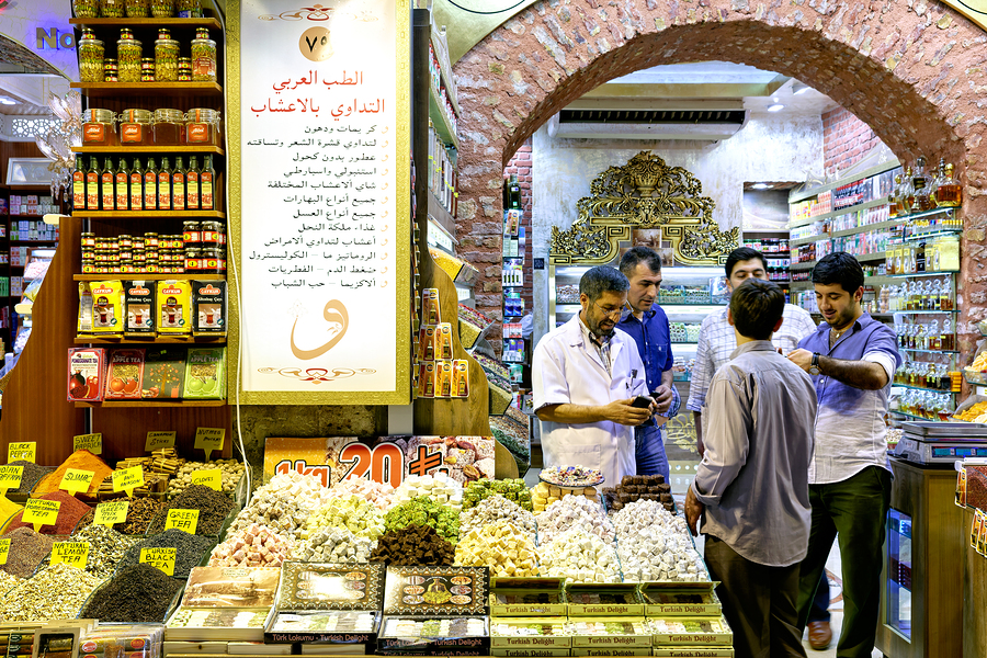 Exploring the spices and goods in Grand Bazaar Istanbul  Print