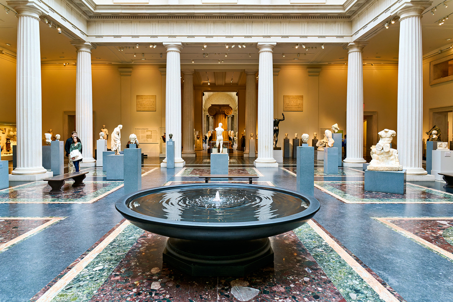 Visitors explore Greek and Roman art at the Metropolitan Museum   Print