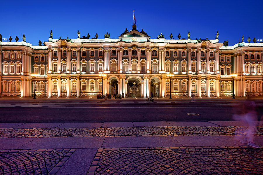 General Staff Building at night in St. Petersburg  Print