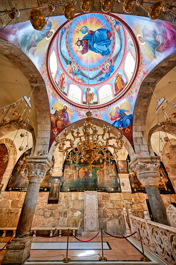Church of the Holy Sepulchre inside view in Jerusalem Israel  Imprimer